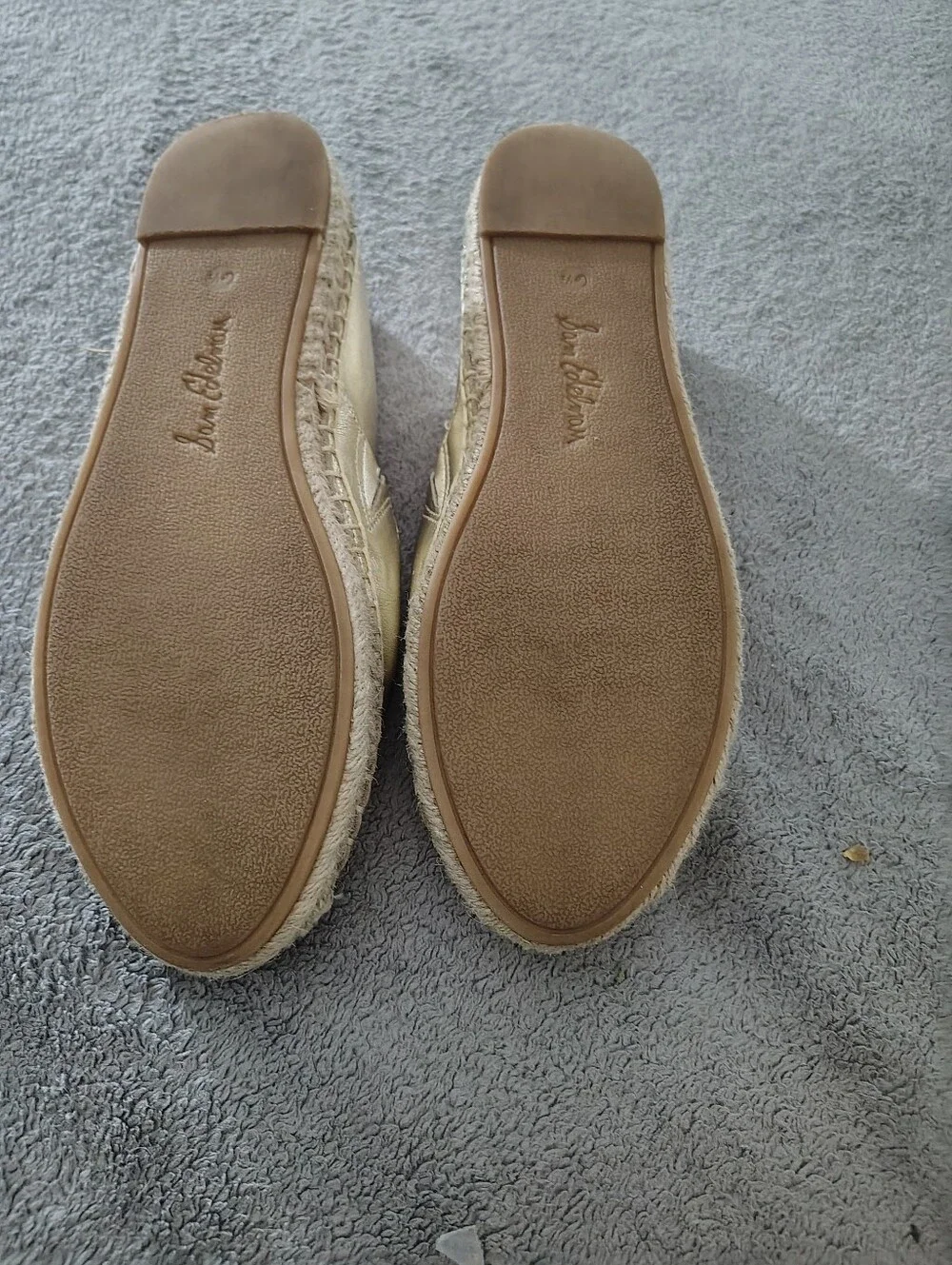 Sam Edelman Gold Espadrille Flats - Women's Slip-On Casual Shoes
